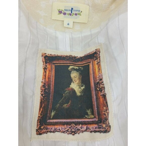 Trelise Cooper Shelter Skelter Strategy Coat Womens 6 Ivory Cream Wool Blend - Picture 7 of 11